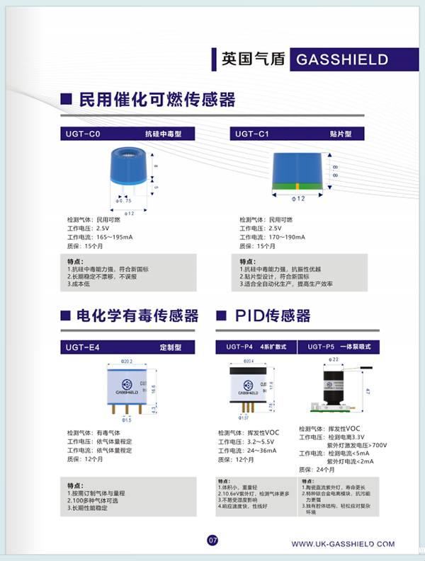 可燃气体传感器产品大全 可燃气体传感器产品大全